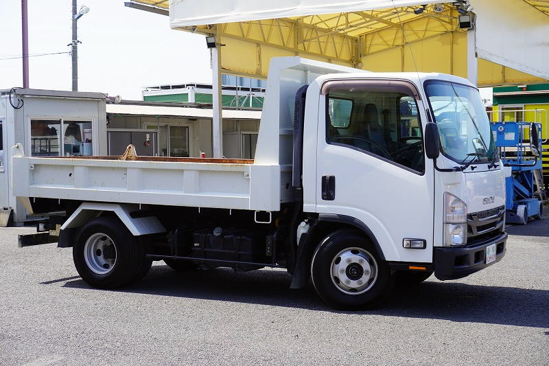 エルフ　「ワイド」　強化　ローダーダンプ　新明和製　一方開　積載３８００ｋｇ　スライド用ラジコン　ＥＴＣ　ダンプピン　ＡＴ車！4
