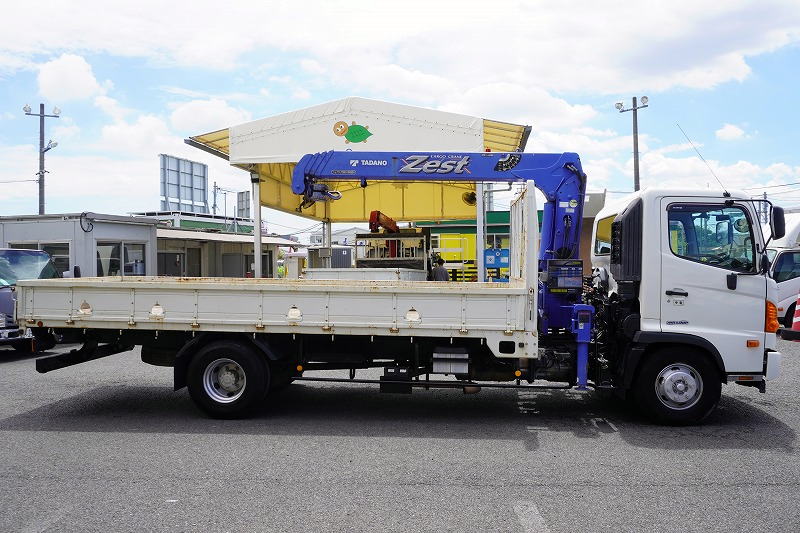 レンジャー　４トン　「標準幅　ベッドレス」　４段クレーン　積載２６５０ｋｇ　タダノ製　５．４ｍ長　ラジコン　フックイン　２．９３ｔ吊　ロープ穴４対　床フック４対　ＥＴＣ　ＡＴ車！3