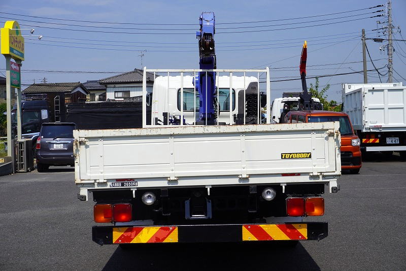 レンジャー　４トン　「標準幅　ベッドレス」　４段クレーン　積載２６５０ｋｇ　タダノ製　５．４ｍ長　ラジコン　フックイン　２．９３ｔ吊　ロープ穴４対　床フック４対　ＥＴＣ　ＡＴ車！2