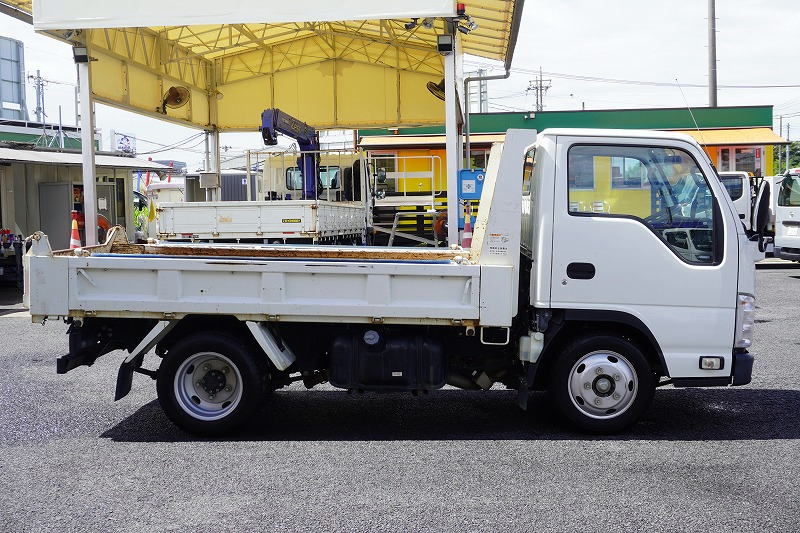 エルフ　強化ダンプ　新明和製　積載２０００ｋｇ　三方開　手動コボレーン　鳥居アングル補強　ダンプピン　ＥＴＣ　坂道発進補助　フルフラットロー　５速ＭＴ！3