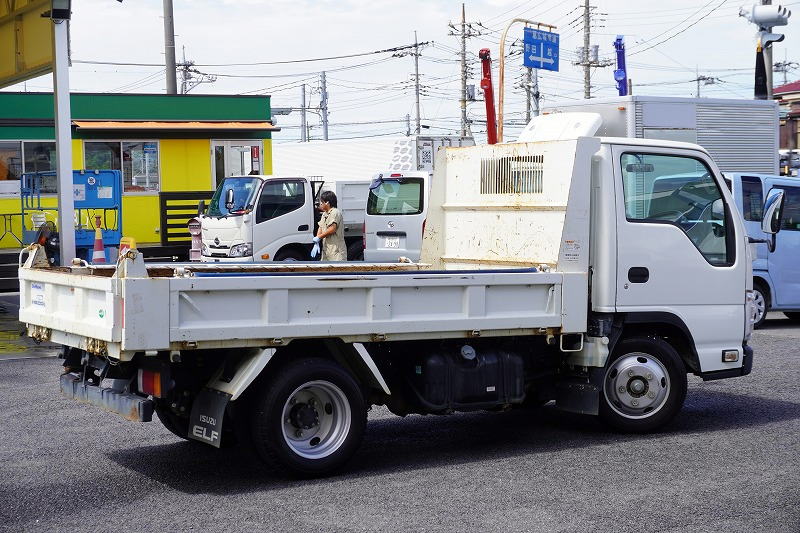 エルフ　強化ダンプ　新明和製　積載２０００ｋｇ　三方開　手動コボレーン　鳥居アングル補強　ダンプピン　ＥＴＣ　坂道発進補助　フルフラットロー　５速ＭＴ！6