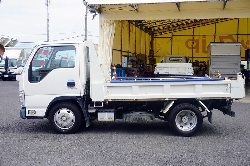 エルフ　強化ダンプ　極東製　積載２０００ｋｇ　三方開　手動コボレーン　鳥居アングル補強　ダンプピン　ＥＴＣ　フルフラットロー　ＡＴ車！1