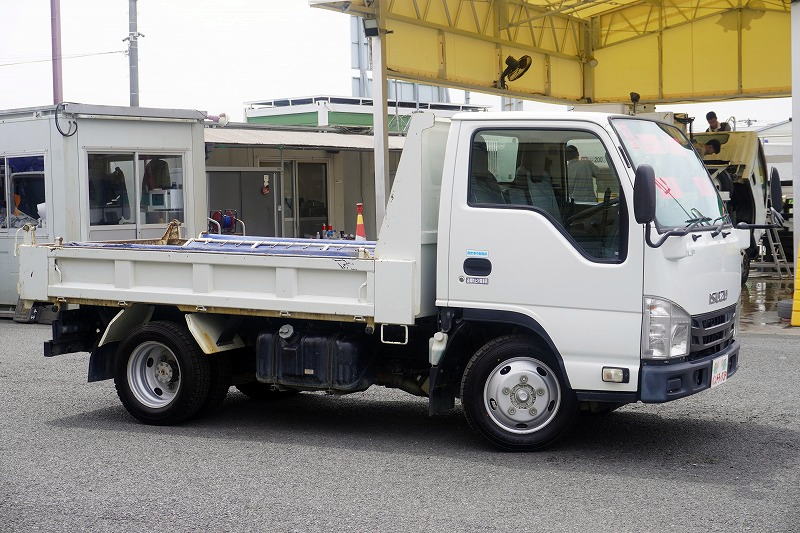 エルフ　強化ダンプ　極東製　積載２０００ｋｇ　三方開　手動コボレーン　鳥居アングル補強　ダンプピン　ＥＴＣ　フルフラットロー　ＡＴ車！4