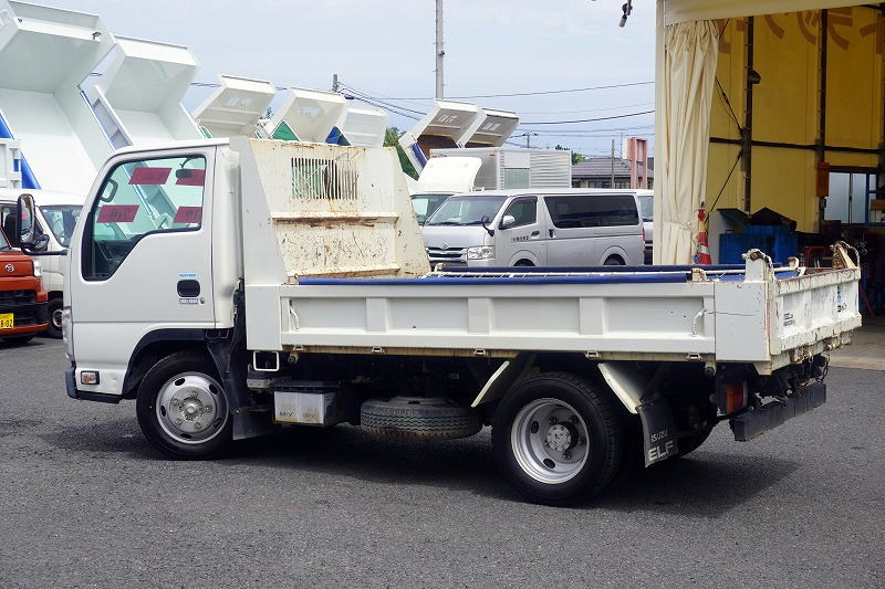 エルフ　強化ダンプ　極東製　積載２０００ｋｇ　三方開　手動コボレーン　鳥居アングル補強　ダンプピン　ＥＴＣ　フルフラットロー　ＡＴ車！5