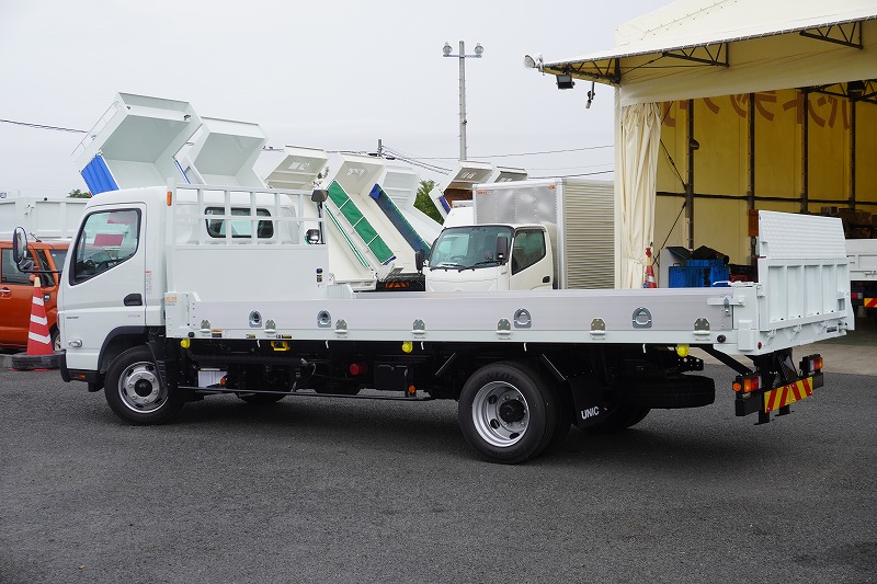 （未使用）　キャンター　「ワイド超ロング」　セーフティーローダー　一般用　古河ユニック製　積載３０００ｋｇ　アルミブロック　ウインチ　ラジコン　ロープ穴４対　床フック６対　バックカメラ　ＬＥＤヘッドライト＆フォグランプ　左電格ミラー　坂道発進補助　スマートキー　衝突軽減ブレーキ　車線逸脱警報　５速ＭＴ！　車検「Ｒ９年４月まで！」5