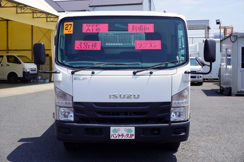 エルフ　「ワイド」　強化　ローダーダンプ　新明和製　一方開　積載３８００ｋｇ　スライド用ラジコン　ＥＴＣ　ダンプピン　ＡＴ車！0