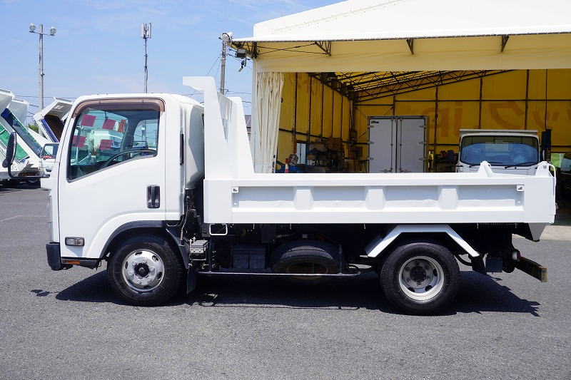 エルフ　「ワイド」　強化　ローダーダンプ　新明和製　一方開　積載３８００ｋｇ　スライド用ラジコン　ＥＴＣ　ダンプピン　ＡＴ車！1