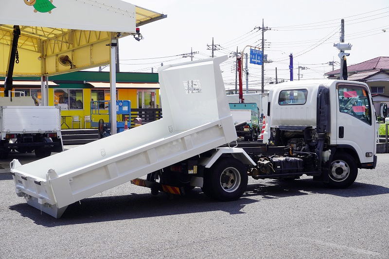 エルフ　「ワイド」　強化　ローダーダンプ　新明和製　一方開　積載３８００ｋｇ　ＥＴＣ　ダンプピン　ＡＴ車！