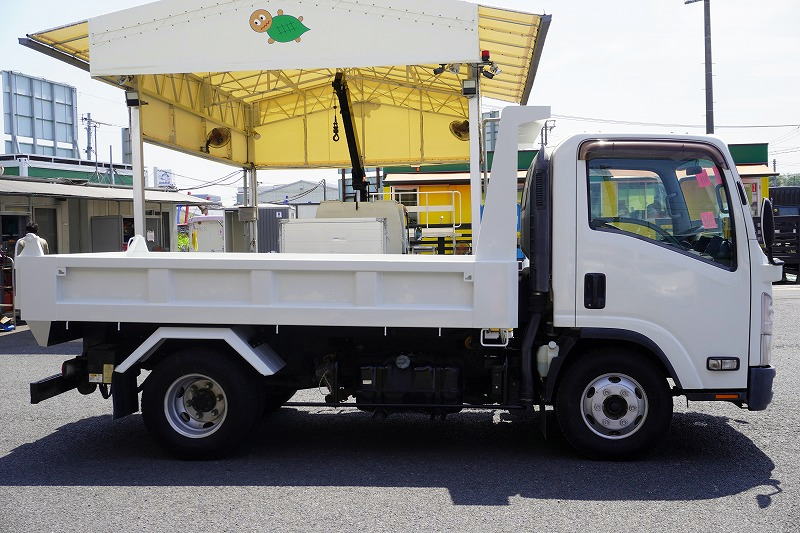 エルフ　「ワイド」　強化　ローダーダンプ　新明和製　一方開　積載３８００ｋｇ　ＥＴＣ　ダンプピン　ＡＴ車！3