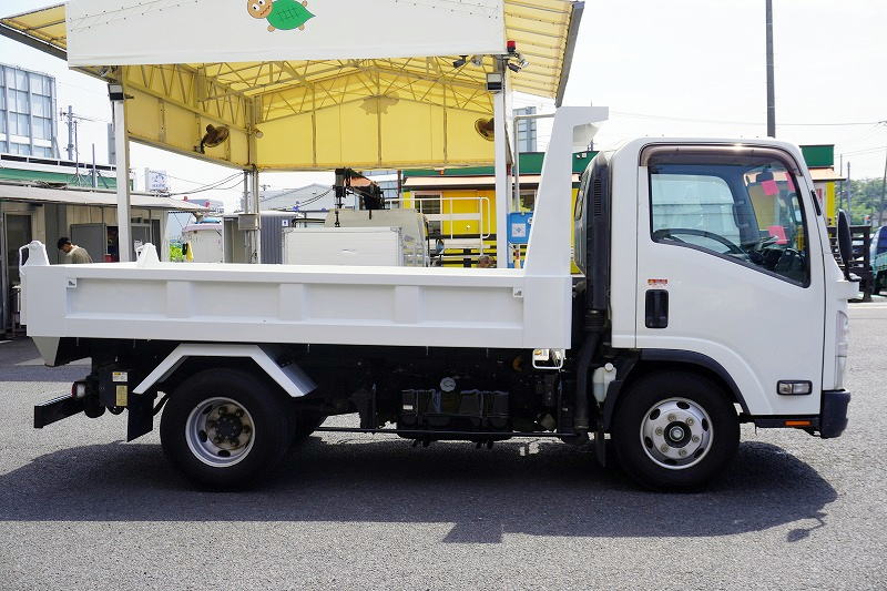 エルフ　「ワイド」　強化　ローダーダンプ　新明和製　一方開　積載３７５０ｋｇ　スライド用ラジコン　ＥＴＣ　ダンプピン　壁面フック３対　ＡＴ車！7