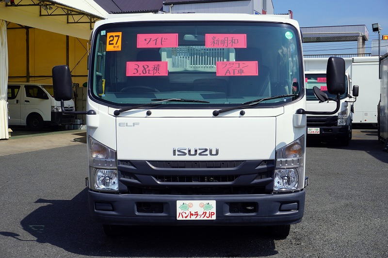 エルフ　「ワイド」　強化　ローダーダンプ　新明和製　一方開　積載３８００ｋｇ　スライド用ラジコン　ＥＴＣ　ダンプピン　ＡＴ車！0