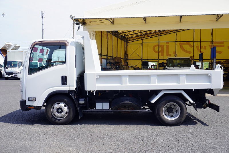 エルフ　「ワイド」　強化　ローダーダンプ　新明和製　一方開　積載３８００ｋｇ　スライド用ラジコン　ＥＴＣ　ダンプピン　ＡＴ車！1
