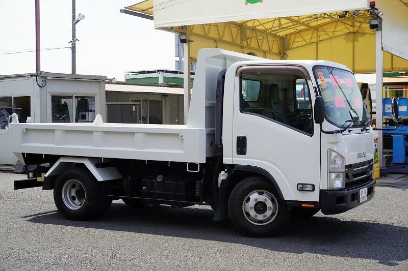 エルフ　「ワイド」　強化　ローダーダンプ　新明和製　一方開　積載３８００ｋｇ　スライド用ラジコン　ＥＴＣ　ダンプピン　ＡＴ車！4