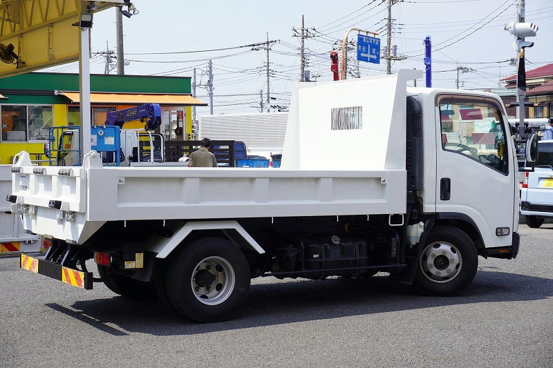 エルフ　「ワイド」　強化　ローダーダンプ　新明和製　一方開　積載３８００ｋｇ　スライド用ラジコン　ＥＴＣ　ダンプピン　ＡＴ車！6