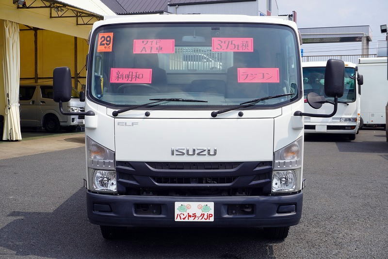エルフ　「ワイド」　強化　ローダーダンプ　新明和製　一方開　積載３７５０ｋｇ　スライド用ラジコン　ＥＴＣ　ダンプピン　壁面フック３対　ＡＴ車！0