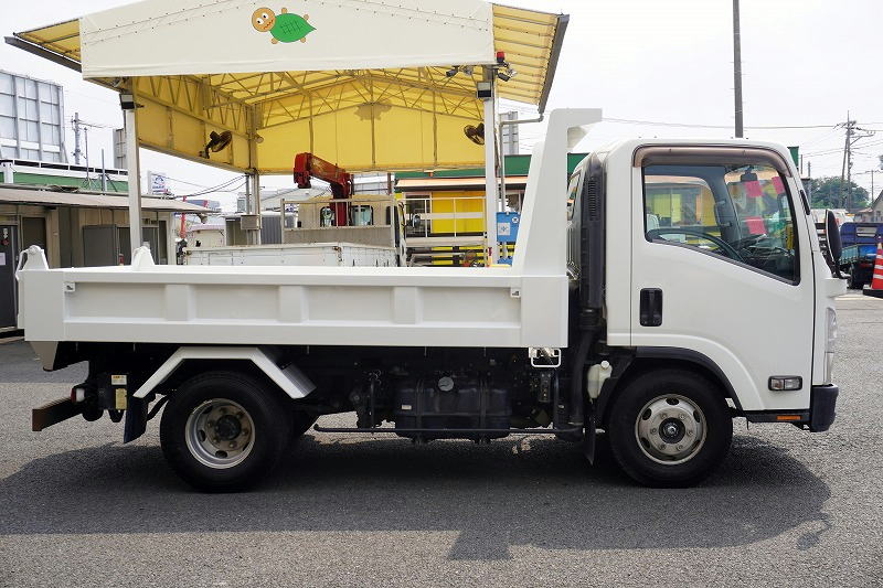 エルフ　「ワイド」　強化　ローダーダンプ　新明和製　一方開　積載３７５０ｋｇ　スライド用ラジコン　ＥＴＣ　ダンプピン　壁面フック３対　ＡＴ車！3