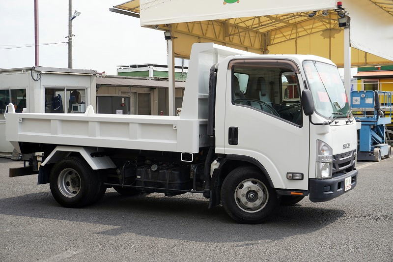 エルフ　「ワイド」　強化　ローダーダンプ　新明和製　一方開　積載３７５０ｋｇ　スライド用ラジコン　ＥＴＣ　ダンプピン　壁面フック３対　ＡＴ車！4