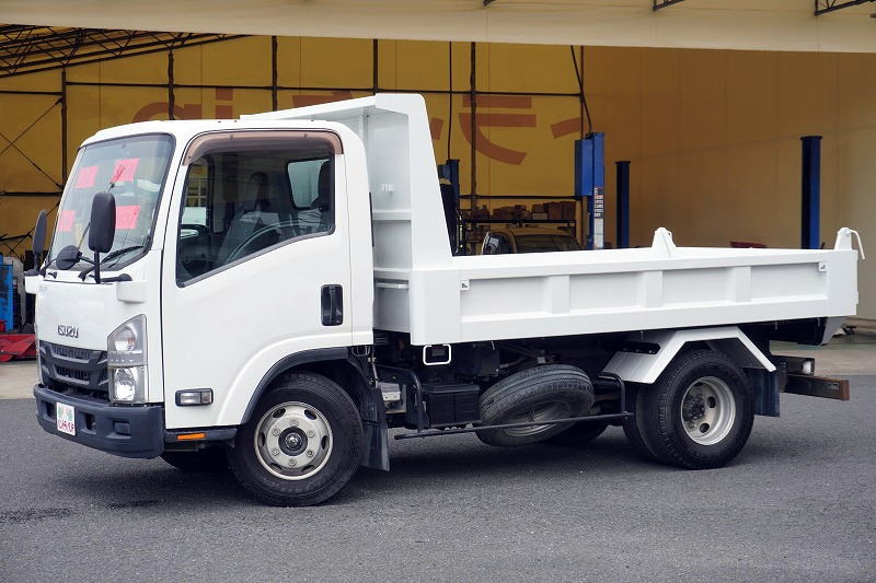 エルフ　「ワイド」　強化　ローダーダンプ　新明和製　一方開　積載３７５０ｋｇ　スライド用ラジコン　ＥＴＣ　ダンプピン　壁面フック３対　ＡＴ車！6