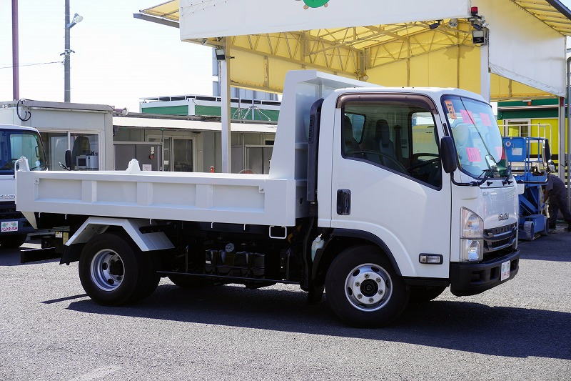 エルフ　「ワイド」　強化　ローダーダンプ　新明和製　一方開　積載３８００ｋｇ　スライド用ラジコン　ＥＴＣ　ダンプピン　ＡＴ車！4