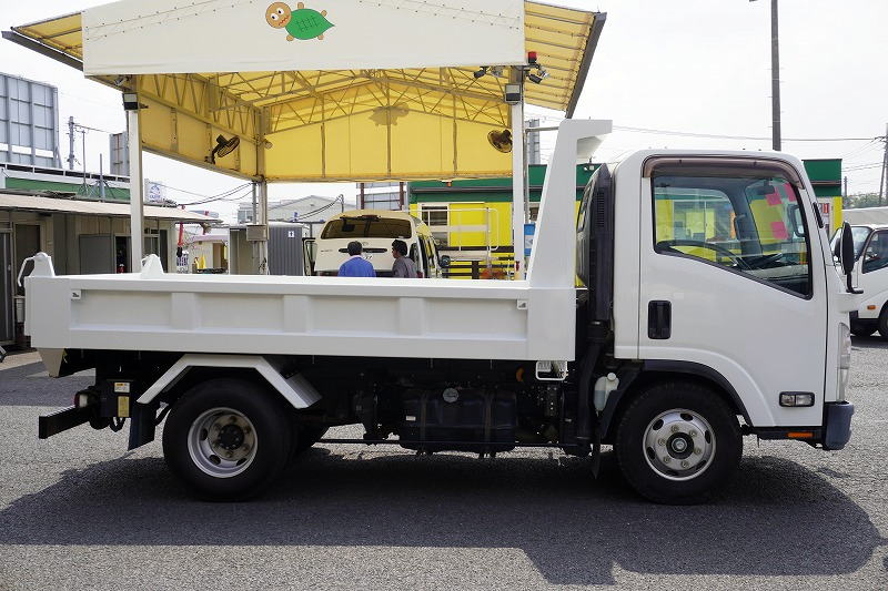 エルフ　「ワイド」　強化　ローダーダンプ　新明和製　一方開　積載３７５０ｋｇ　スライド用ラジコン　ＥＴＣ　ダンプピン　壁面フック３対　ＡＴ車！3