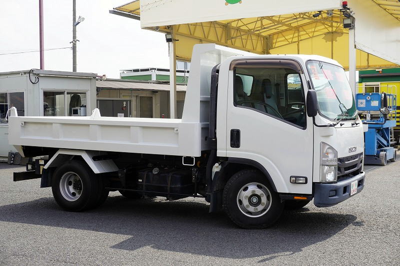 エルフ　「ワイド」　強化　ローダーダンプ　新明和製　一方開　積載３７５０ｋｇ　スライド用ラジコン　ＥＴＣ　ダンプピン　壁面フック３対　ＡＴ車！4