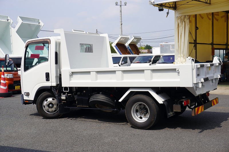 エルフ　「ワイド」　強化　ローダーダンプ　新明和製　一方開　積載３７５０ｋｇ　スライド用ラジコン　ＥＴＣ　ダンプピン　壁面フック３対　ＡＴ車！5