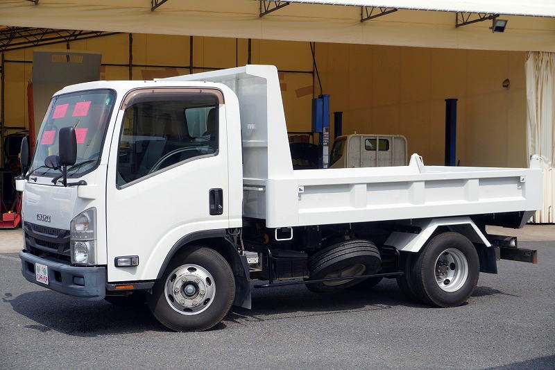 エルフ　「ワイド」　強化　ローダーダンプ　新明和製　一方開　積載３７５０ｋｇ　スライド用ラジコン　ＥＴＣ　ダンプピン　壁面フック３対　ＡＴ車！7