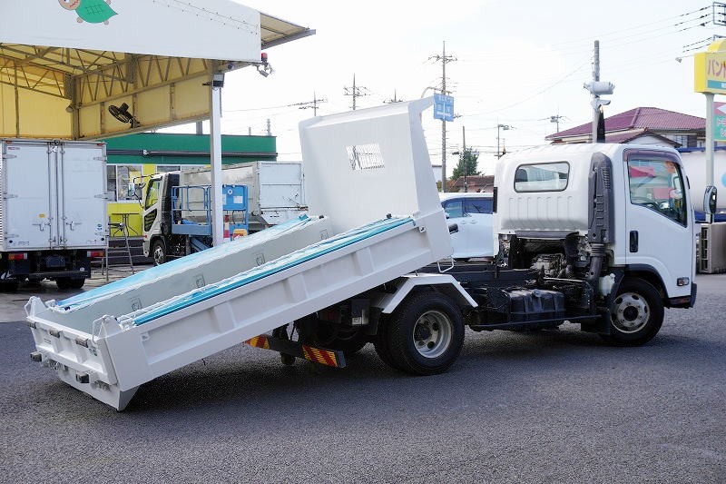 エルフ　「ワイド」　強化　ローダーダンプ　新明和製　一方開　積載３８００ｋｇ　手動コボレーン　ＥＴＣ　ダンプピン　壁面フック５対　坂道発進補助　キーレス　６速ＭＴ！