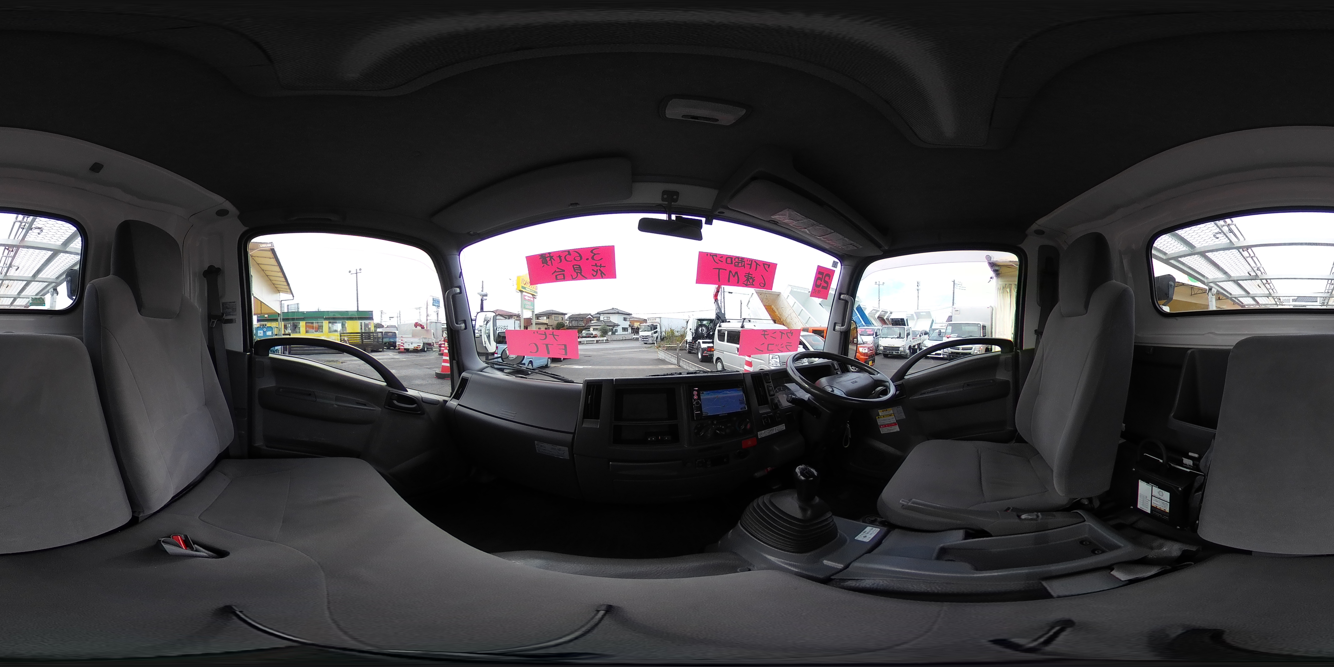 エルフ　「ワイド超ロング」　キャリアカー　２台積　花見台製　積載３６５０ｋｇ　ウインチ　油圧リアゲート　ラジコン　社外ナビ　ＥＴＣ　左電格ミラー　坂道発進補助　ＬＥＤヘッドライト　フォグランプ　メッキパーツ　ワンオーナー！６速ＭＴ！1