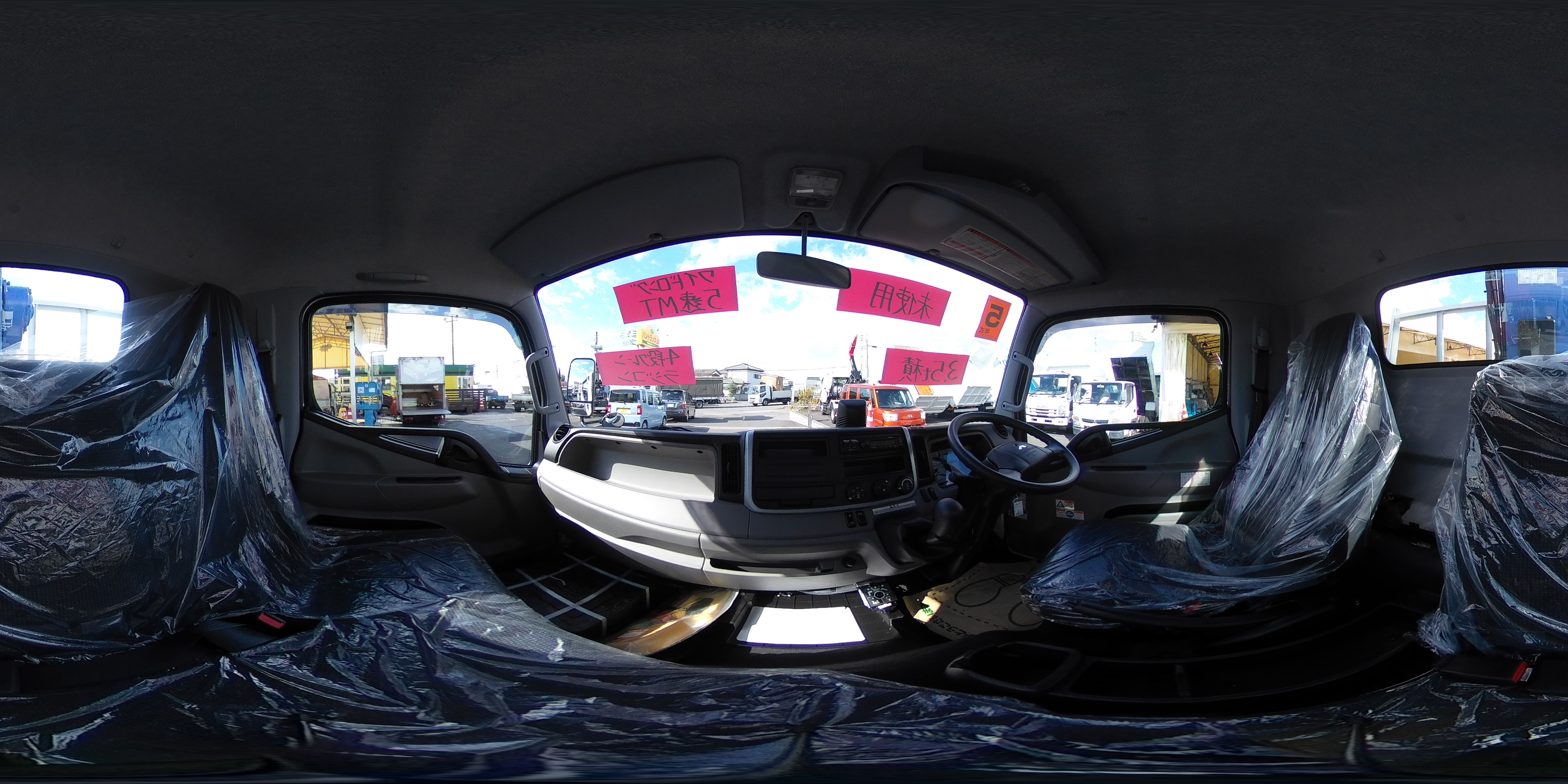 （未使用）　キャンター　「ワイドロング」　４段クレーン　積載３５００ｋｇ　タダノ製　ラジコン　フックイン　２．６３ｔ吊　セイコーラック　坂道発進補助　ＬＥＤヘッドライト＆フォグランプ　左電格ミラー　衝突軽減ブレーキ　車線逸脱警報　５速ＭＴ！1