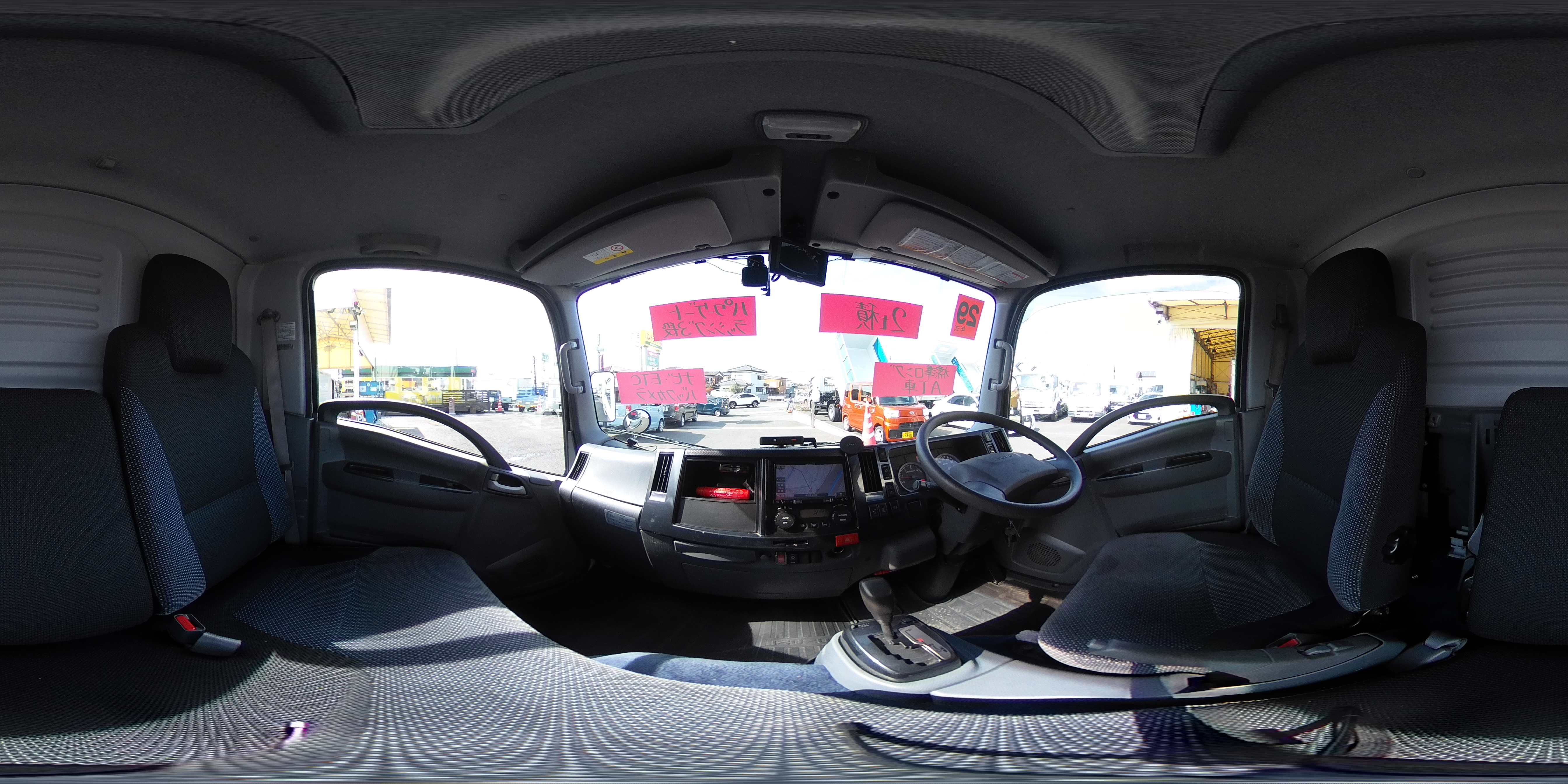 エルフ　「標準幅　ロング」　アルミバン　積載２０００ｋｇ　跳ね上げ式パワーゲート　ラッシング３段　導風板　両側電格ミラー　バックカメラ　ＥＴＣ　社外ナビ　フォグランプ　日本フルハーフ製　ＡＴ車！0