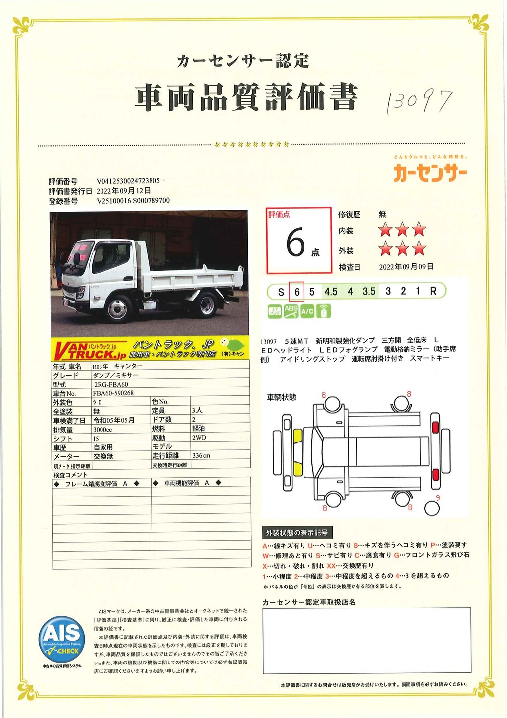 （未使用）　キャンター　強化ダンプ　新明和製　積載３０００ｋｇ　三方開　全低床　左電格ミラー　スマートキー　ＬＥＤヘッドライト＆フォグランプ　衝突軽減ブレーキ　車線逸脱警報　５速ＭＴ！車検「Ｒ５年５月まで！」33