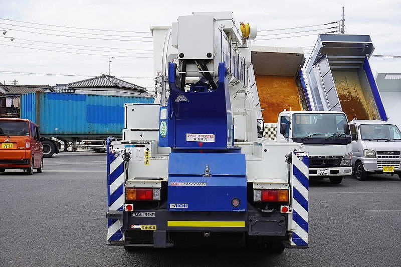 デュトロ　高所作業車　アイチ製（ＳＨ１５Ｂ）　最大地上高１４．６ｍ　積載５００ｋｇ　ＦＲＰバケット　ウインチ付き　バッテリー電源　ジョイスティックタイプ　ブーム自動格納　坂道発進補助　左電格ミラー　社外ナビ　ＥＴＣ　電動パーキングブレーキ　ユニットアワーメーター：８９６ｈ　電工仕様！６速ＭＴ！車検「Ｒ６年７月まで！」4